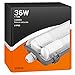 1x Plafoniera LED + 2 Tubi 120cm Impermeabile IP65 36W Trasparente 3200 lumen - Luce Bianco Naturale 4000K - Fascio Luminoso 160° - Sostituzione Neon