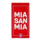 Größe: ca. 150 x 75 cm FC Bayern München Strandtuch rot - Mia san mia - 75 x 150 cm Duschtuch, Badetuch FCB