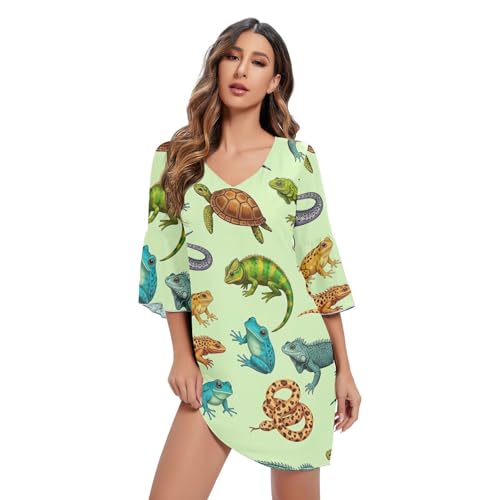 Robe d'été en mousseline de soie verte : noblesse textile et col V