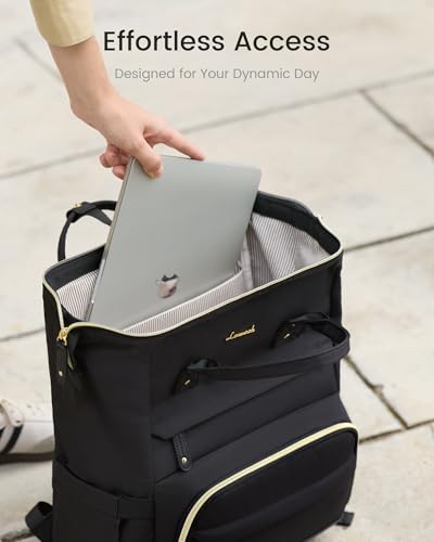 Image of LOVEVOOK Laptop Backpack for Women, 15.6 Inch Work Business Backpacks Purse With Large Capacity, Waterproof Nurse Bag College Bookbag for School, Waterproof Casual Daypack for Travel