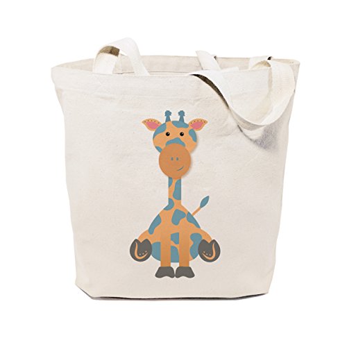 The Cotton & Canvas Co. Giraffe Beach, Shopping and Travel Resusable Shoulder Tote and Handbag for Kids, Teens and Adults