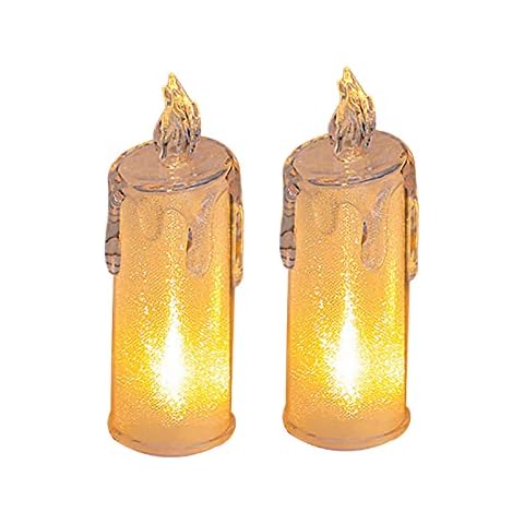 FUFRE Grabkerzen, 2 Stück Grablichter LED Cover