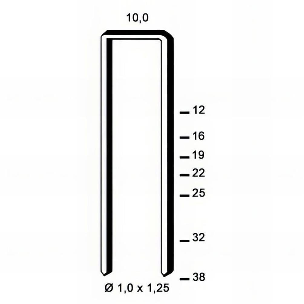 10 000 punti metallici G-16 - Zincati Resinati - 10 x 16 x 1,25 mm - D-Work