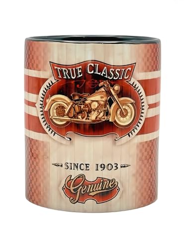 Imagen de Shopi Zone Taza original de cerámica con diseño de moto clásica vintage