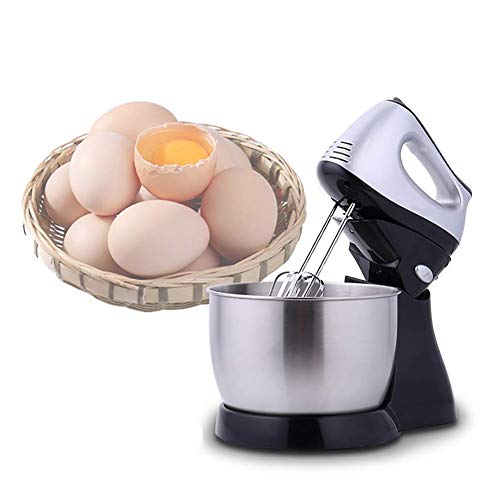 Elektrischer Mixer zum Kneten der 300-W-Küchenmaschine mit 3-Liter-Rührschüssel aus Edelstahl 5 Variable Geschwindigkeitseinstellungen Geräuscharmes