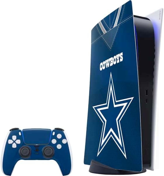Skinit Decal Gaming Skin Compatible with PS5 Bundle - Officially Licensed NFL Dallas Cowboys Large Logo Design