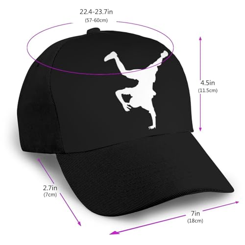 Break Dance Bonnets Curved Brim Mesh Baseball Cap Casual Sun Hat Unisex2