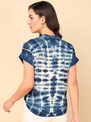 Image of Maaesa Hand Dyed Rayon Top for Women