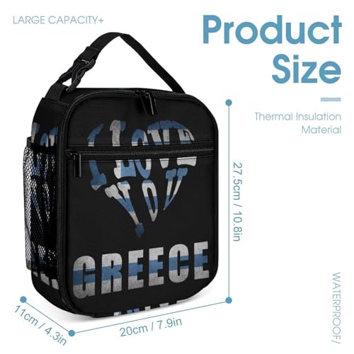Greeks Love Greece Backpack Shoulder Bags Lunch Bag Pencil Case Box 3 Set Daypack Cute4
