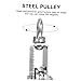 ABOOFAN 1pc Steel Pulley for Lifting Heavy Duty Bearing Pulley Block for Fitness Climbing and Industrial Use Capacity Construction Silver
