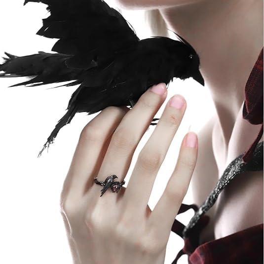 Image of figurine 3Pcs Gothic Rings, Rings for Man, Gothic Jewellery for Men and Women, Dark Aesthetic Rings for Daily Goth Fashion and Music Events