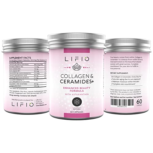 Lifio Astaxanthin - 180 Softgels, Collagen & Ceramides+ - 60 Capsules, Focus Builder+ - 60 Capsules, Immunity Rev+ - 60 Capsules, Vision+ - 60 Capsules #TOP5