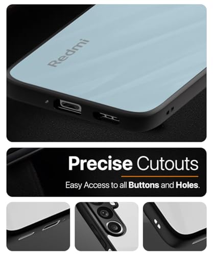 Image of WOW IMAGINE Shockproof Hybrid Back Cover for Mi Redmi 13 5G | Poco M6 Plus 5G | Hard Slim fit Back Case | PC & TPU | Clear Transparent Case - Black