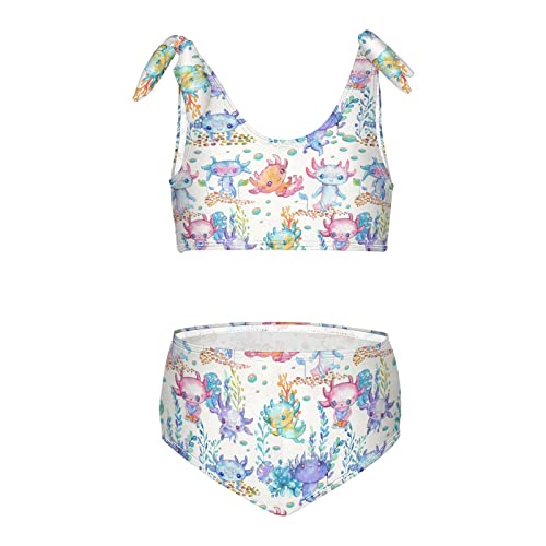 Aflyko Childish Girls' Swimwear 2-Piece Bikini Set Beachwear 3-10T