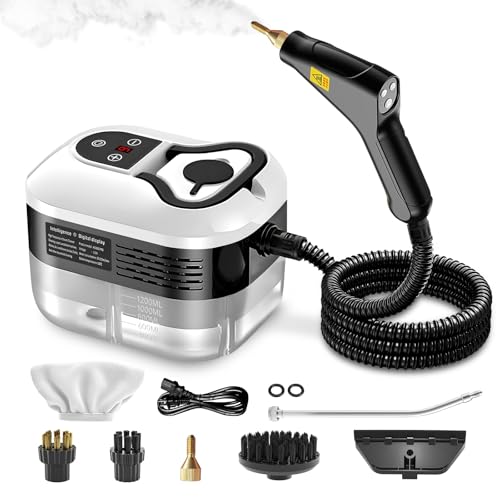 SRGARH High Pressure Steam Cleaner, 6-Level Adjustable, 15s Heat-Up, 1.2L Large Tank. Portable High...