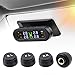 Produktbild everso Reifendruck Kontrollsystem, TPMS Auto Solar Reifendruckkontrollsystem, mit 4 Sensoren für Wohnmobil Wohnwagen Anhänger LKW SUV KFZ