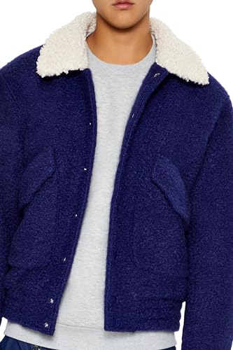 Forever 21 Men's Faux Shearling Collar Jacket3