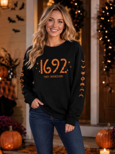 Halloween Sweatshirt For Women Halloween Ghost Long Sleeve Shirt Tops - image 5