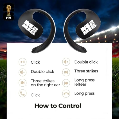 Image of X15 PRO Translation Earbuds, Official FIFA Licensed Product, Waterproof Open Ear Bluetooth, Support 148 Languages Real-Time Translation, for Watching, Travelling & Business | Black