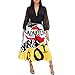 CQWL Pleated Skirt for Women Fashion Cartoon Print A-Line Skirt Vintage Skirts
