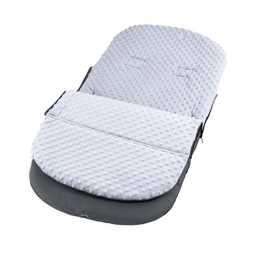 Chancelière bébé poussette universelle siège auto Cybex Minky gris - 2