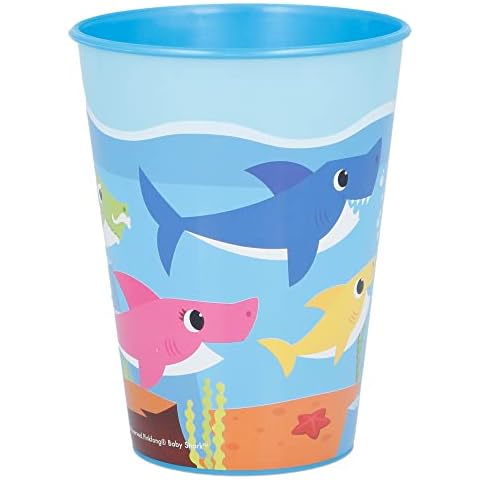Vaso Infantil de Plástico Reutilizable de 260 ml Baby Shark Cover