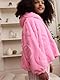 NEXT Kurze Kapuzendecke aus Jacquard-Fleece, Happy Face Rosa 3-4 Jahre