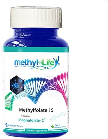 Methyl-Life Purest L-Methylfolate 15 mg Pharmaceutical Grade Professional Strength Active Folate - 3 Months Supply. Chewables. Non-GMO. Gluten Free Methylfolate