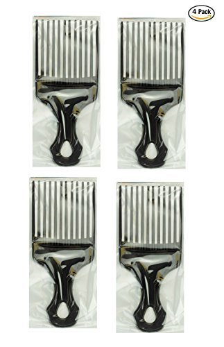 Pro Grade Hair Pick Afro Pick Styling Pik (Pack of 4) 7 Inch