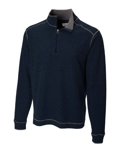 Cutter & Buck Men's Big And Tall Half Zip Sweater, Navy Blue, X-Large