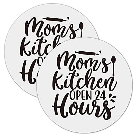 Funny Jar Opener Gripper Pad, Mom's Kitchen Silicone Bottle Lid Openers, for Opening Containers in The Kitchen Craft Room Bathroom and Camper, Gifts for Mom Nana Grandma Women 2 Pieces Cover