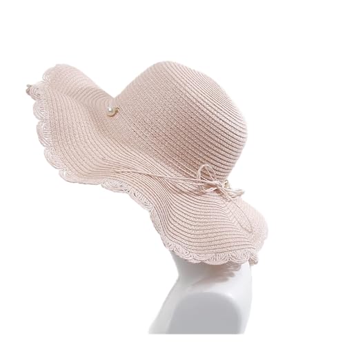 Capeline de plage Panama pour femme avec grand bord chapeau d'été souple et pliable