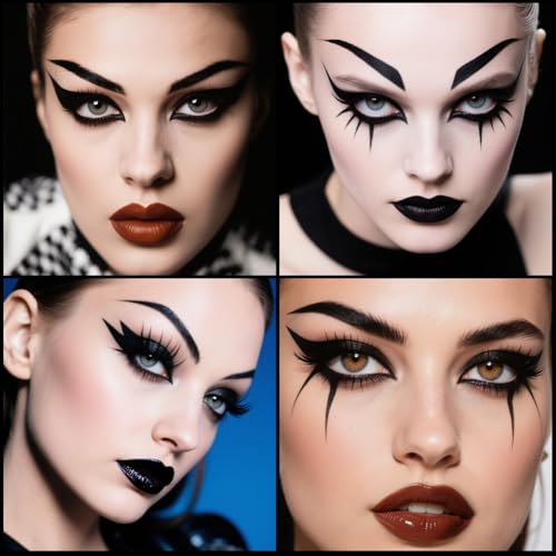 LOPHE Schwarz Matte Lippenstift, 3 in 1 Lippenstift Matt mit Lip Gloss LipLiner, Liquid Lipstick Wasserfest Make Up Set, Matt Finish, Langanhaltender