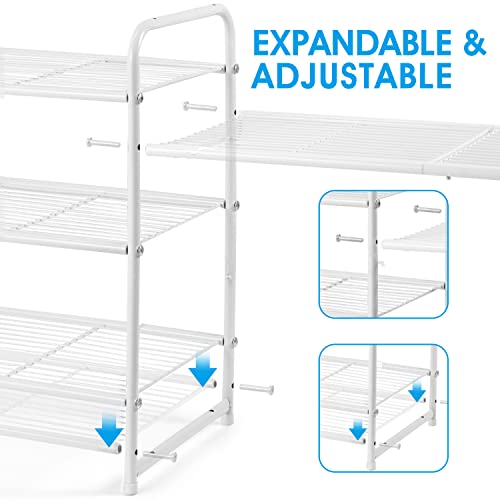 image for Simple Trending 3-Tier Stackable Shoe Rack, Expandable & Adjustable Sh