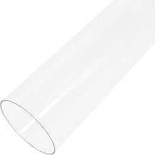 Round Clear Rigid Tubing Pipe, 3.8" 96mm ID x 4" 100mm OD