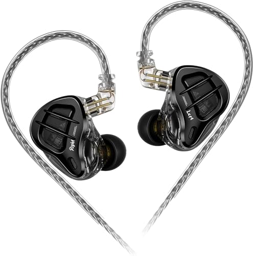 KZ ZAR KZ cuffie in ear con filo Auricolari in ear monitor 7BA + 1DD driver ibridi auricolari cablati HiFi a bassa soppressione del rumore nellorecchio per musicisti senza microfono