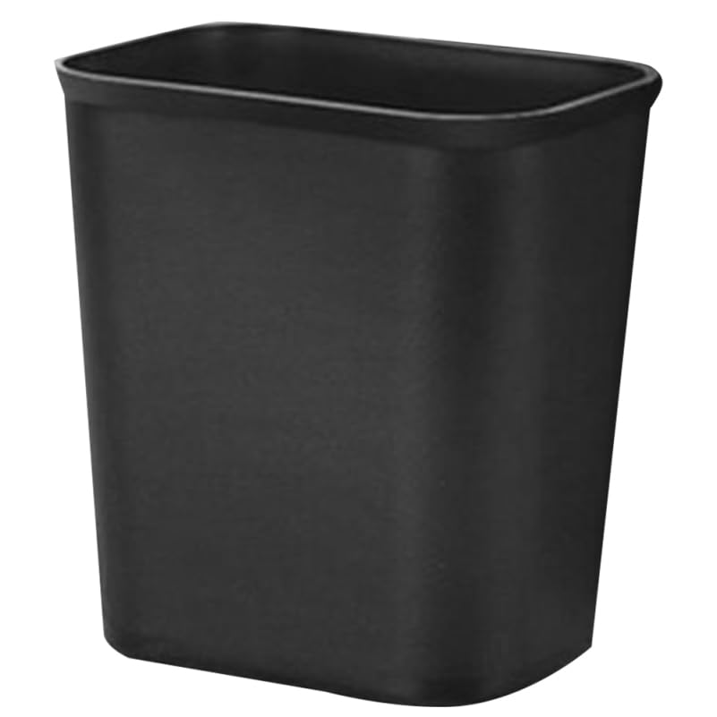 Caneca de basura abierta de plástico negra 26x24x16.5 cm