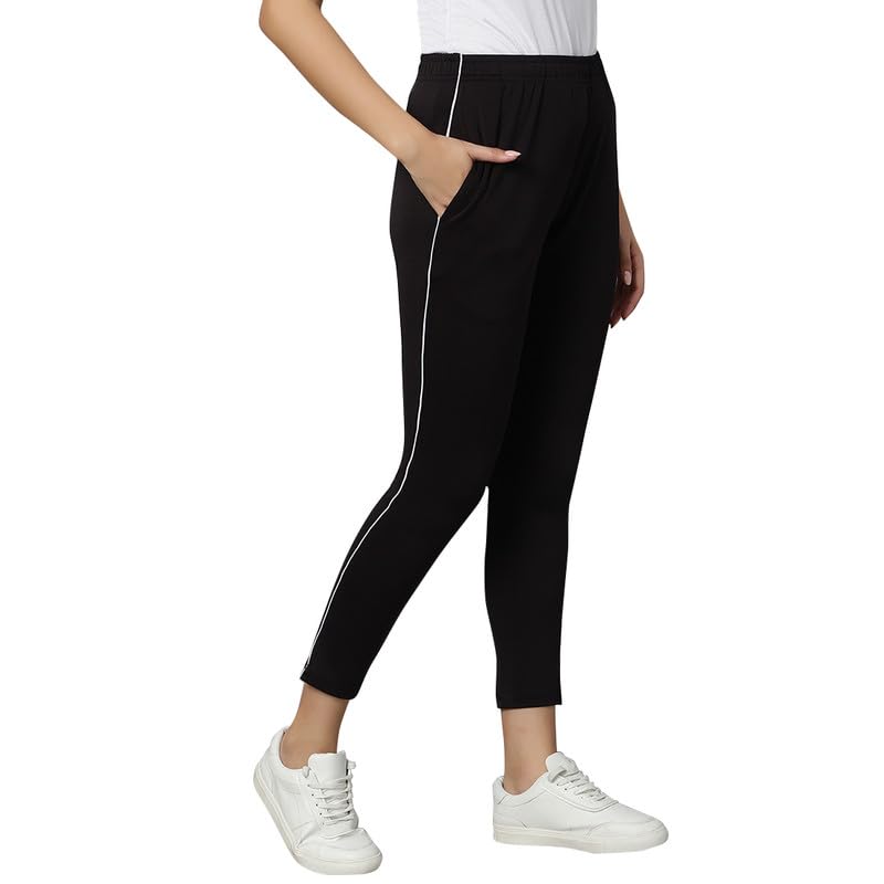 Image of omtex Track Pants for Women with Pockets Elastic Waist Workout Sport,Gym Pants,Yoga Running Pants with Multicolor Trackpants for Women