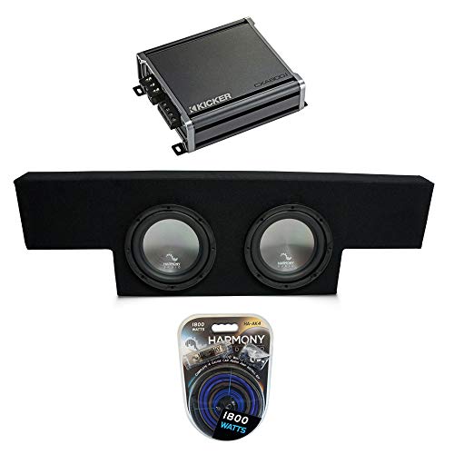 Harmony Audio A102 Compatible with Chevy Silverado Non-HD Crew 01-06 Truck Bundle Dual 10
