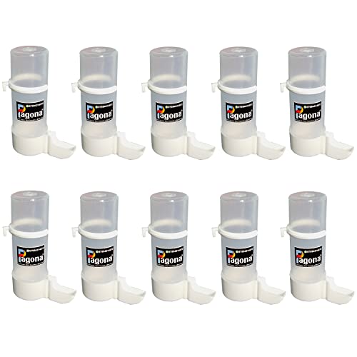 Image of Pagona Plastic - Imported Cage Gulfi Cup Bird Water And Food Hanging Feeder Suitable For Small Cage Birds Like Love Birds, Finches, Cockatiel And Ext.. (200Ml, Pack Of 10)