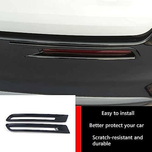 Image of Car Accessories Fit for Toyota Sienna 2021 2022 2023 2024 2025 2026 Exterior Rear Bumper Reflector Fog Lights Cover Trim (Glossy Black) ABS 2 PCS