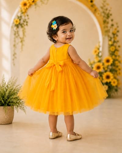 Image of Stanwells Kids Baby Net Dress for Baby Girl Birthday Summer Dress