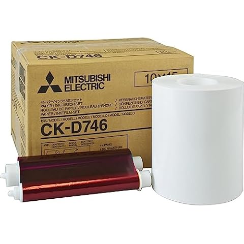 Mitsubishi 4 x 6 Glossy Laminated Paper Roll and Inksheet For CP-D70DW; CP-D707DW Printers Cover