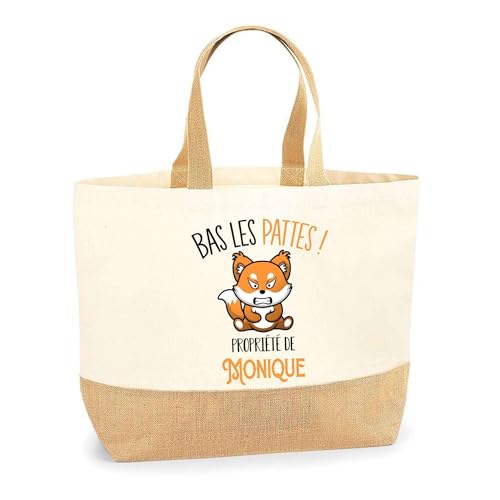 Cabas de plage Planetee sac jute Monique et coton pour courses de qualité