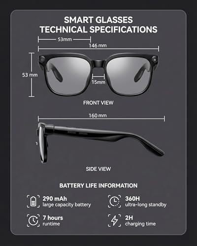 AI Smart Glasses with Camera and Audio for Travel & Meetings - image 7
