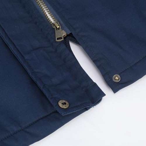 YYNUDA Wintermantel Damen Warm Gefüttert Winter Parka Mittellang Winterjacke Winterparka mit Fellkapuze Dicke Coat Große Größen #337 Blau 4XL