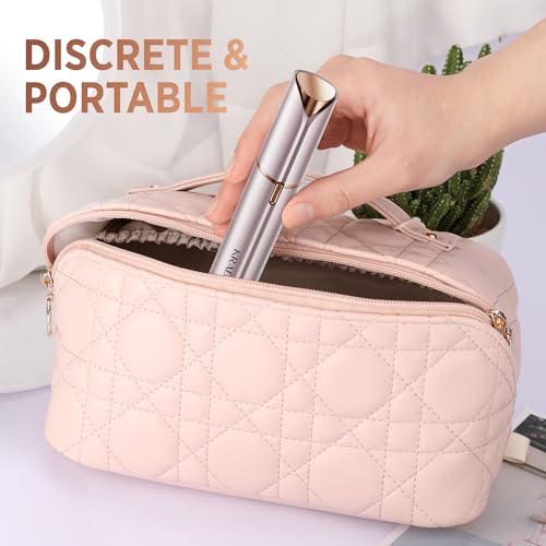 Facial-Hair-Removal-for-Women-Painless-Hair-Removal-Device-Upper-Lip-Chin-USB-Rechargeable-Included-2-x-Replacement-Heads-Small-Rose