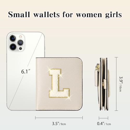 Image of RNIEGA Initial Wallet Women Small Teen Girl Gifts Trendy Stuff Girls Wallets Personalized Christmas Birthday Gift for Women Friends Daughter Granddaughter 6 7 8 9 10 11 12 13 Year Old Gold L