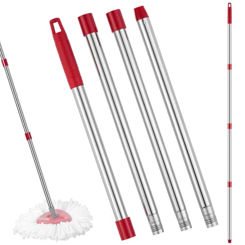 Generic Mop Handle Replacement,4 Section Compatible with O-Cedar Spin Mop Refills and Brooms O Cedar Mop Stick for Floor Clean, 30