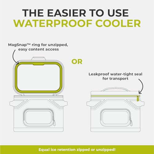 Image of CORE Magnetic Leak Proof Soft Cooler with Waterproof Zipper | Insulated Bag Portable Ice Chest Box | Best Soft Cooler for Food & Beverages for Tailgating, Car Camping, Travel, and Family Beach Picnics